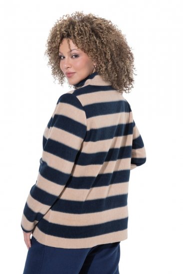 Ulla Popken 854366 Μπουφάν fleece Ανοιχτό καφέ - Μπουφάν - Γυναικεία μπουφάν μεγάλα μεγέθη