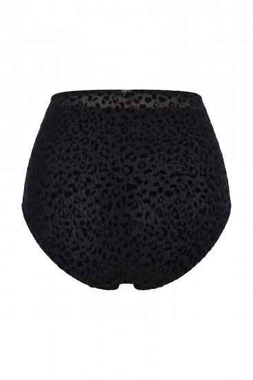 Ulla Popken 854551 Μποξεράκια με animal print Μαύρο - Κυλοτάκια - 