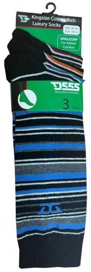 D555 Roxton Striped Socks 3-pack - Εσώρουχα/Μαγιό - Aνδρικά Εσώρουχα μεγάλα μεγέθη