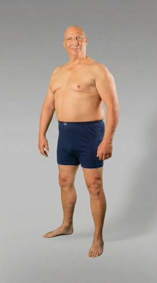 20 Nodi 935 Combed Cotton Jersey Boxer with Front Button Fly Navy - Μποξεράκια - μποξερακια ανδρικά μεγάλα μεγέθη