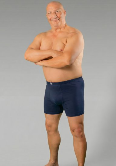 20 Nodi 938 Stretch Cotton Boxer with Embroidered Long Leg Navy - Μποξεράκια - μποξερακια ανδρικά μεγάλα μεγέθη
