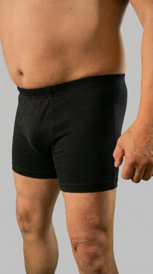 20 Nodi 978 Stretch Cotton Boxer with Internal Elastic Band Black - Μποξεράκια - μποξερακια ανδρικά μεγάλα μεγέθη
