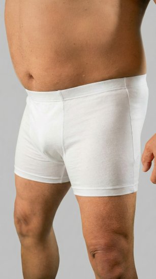 20 Nodi 978 Stretch Cotton Boxer with Internal Elastic Band White - Μποξεράκια - μποξερακια ανδρικά μεγάλα μεγέθη