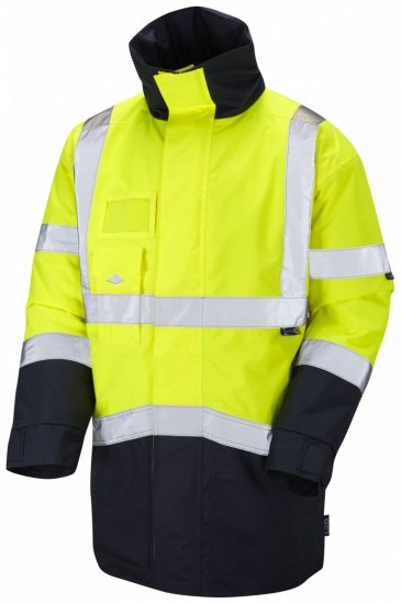 Leo Marwood Warm Quilted Superior Anorak Hi-Vis Yellow/Navy - Ρούχα εργασίας - Aνδρικά ρούχα εργασίας μεγάλα μεγέθη