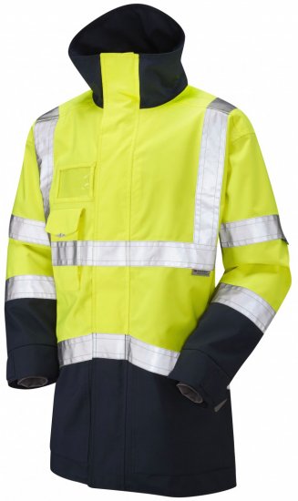Leo Clovelly Breathable Executive Anorak Hi-Vis Yellow/Navy - Ρούχα εργασίας - Aνδρικά ρούχα εργασίας μεγάλα μεγέθη