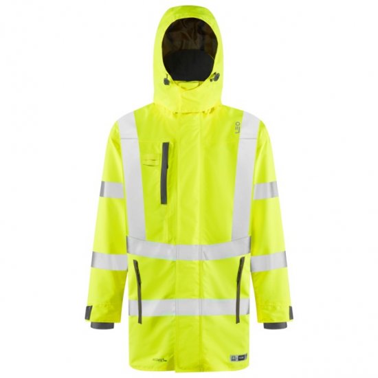 Leo Eastleigh Ecoviz 10K Performance Breathable Anorak Hi-Vis Yellow - Ρούχα εργασίας - Aνδρικά ρούχα εργασίας μεγάλα μεγέθη