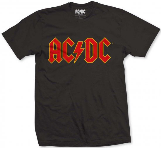 AC/DC Logo T-shirt Black - Μακό μπλουζάκια - Aνδρικά μπλουζεσ μεγάλα μεγέθη