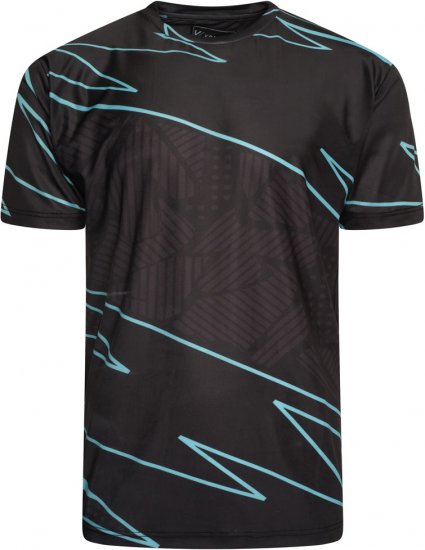 Kam Jeans AP002 Active Performance Marl Tee Black - Μακό μπλουζάκια - Aνδρικά μπλουζεσ μεγάλα μεγέθη