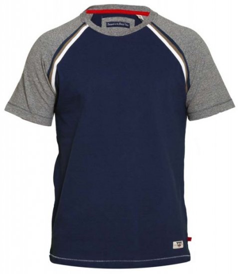 D555 Ashburn T-shirt Navy - Μακό μπλουζάκια - Aνδρικά μπλουζεσ μεγάλα μεγέθη