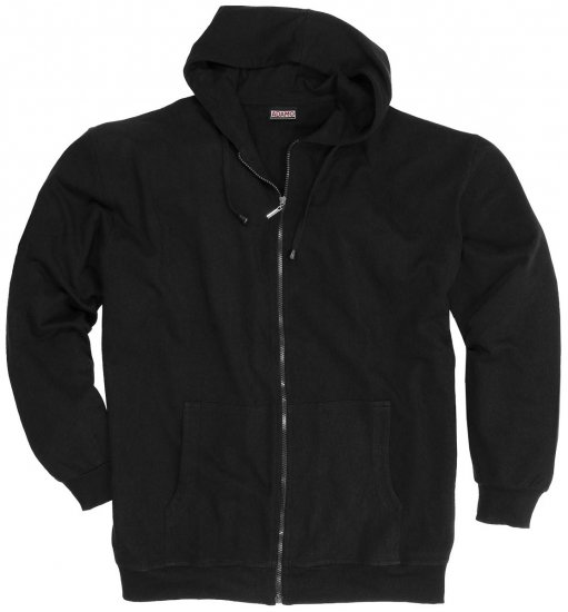 Adamo Athen Hoodie with Zipper Black - φούτερ/Φούτερ με κουκούλα - φούτερ/Φούτερ με κουκούλα ανδρικά μεγάλα μεγέθη 