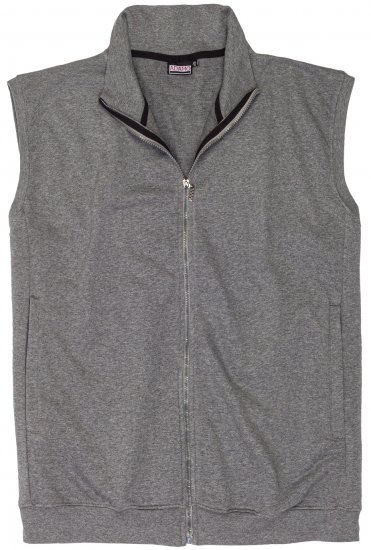 Adamo Athen Sweatvest Full Zipper Grey - φούτερ/Φούτερ με κουκούλα - φούτερ/Φούτερ με κουκούλα ανδρικά μεγάλα μεγέθη 