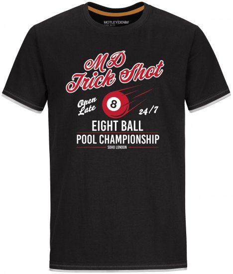 Motley Denim T-shirt Ayton Black - Μακό μπλουζάκια - Aνδρικά μπλουζεσ μεγάλα μεγέθη