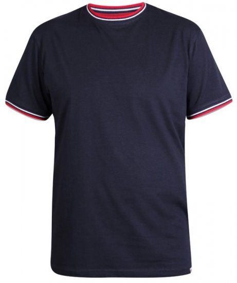D555 Bates T-shirt Navy - Μακό μπλουζάκια - Aνδρικά μπλουζεσ μεγάλα μεγέθη