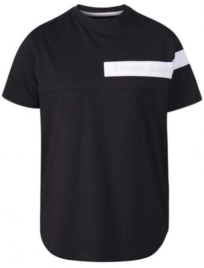 D555 Beat T-Shirt Black - Μακό μπλουζάκια - Aνδρικά μπλουζεσ μεγάλα μεγέθη