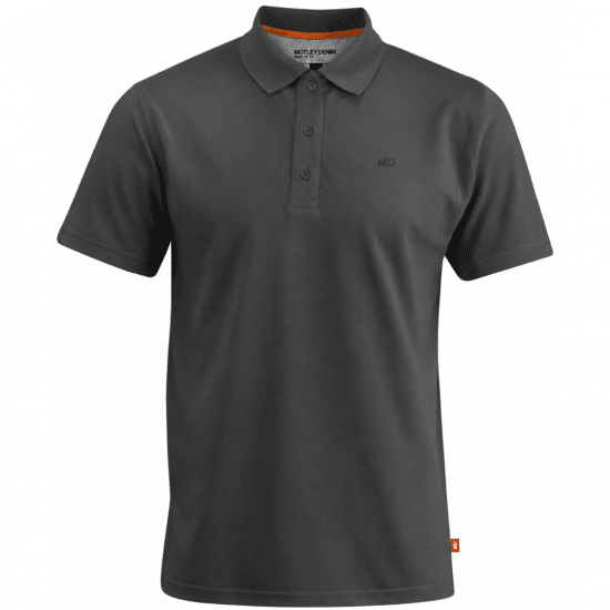 Motley Denim Bratislava Polo Charcoal - Πόλο μπλουζάκια - Aνδρικά μπλουζακια πολο μεγάλα μεγέθη