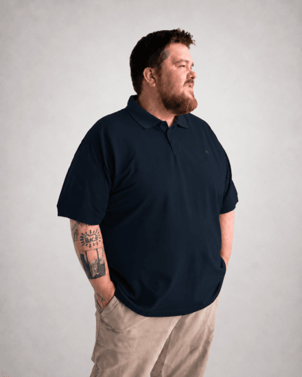 Motley Denim Bratislava Polo Navy - Πόλο μπλουζάκια - Aνδρικά μπλουζακια πολο μεγάλα μεγέθη