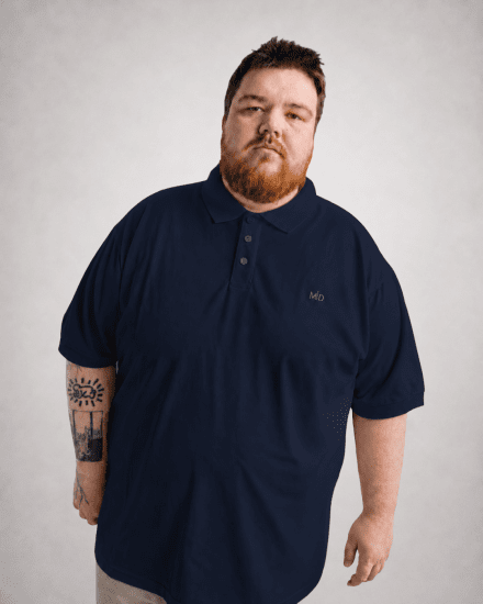 Motley Denim Bratislava Polo Navy - Πόλο μπλουζάκια - Aνδρικά μπλουζακια πολο μεγάλα μεγέθη