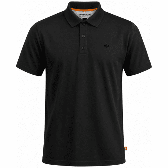 Motley Denim Bratislava Polo Black - Πόλο μπλουζάκια - Aνδρικά μπλουζακια πολο μεγάλα μεγέθη