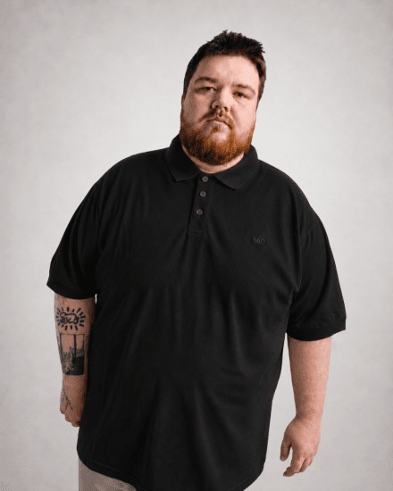 Motley Denim Bratislava Polo Black - Πόλο μπλουζάκια - Aνδρικά μπλουζακια πολο μεγάλα μεγέθη