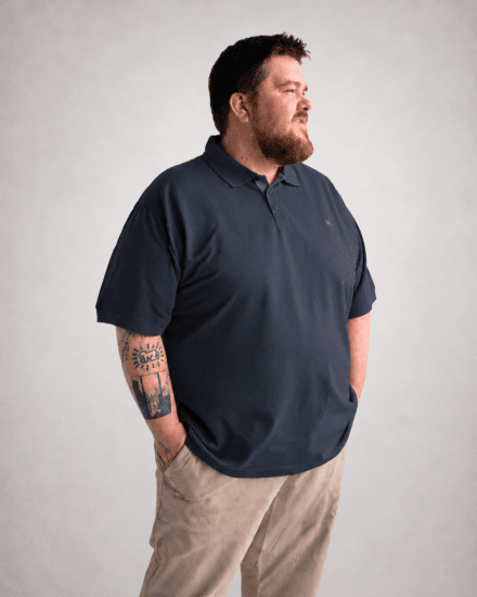 Motley Denim Bratislava Polo Dark Indigo - Πόλο μπλουζάκια - Aνδρικά μπλουζακια πολο μεγάλα μεγέθη
