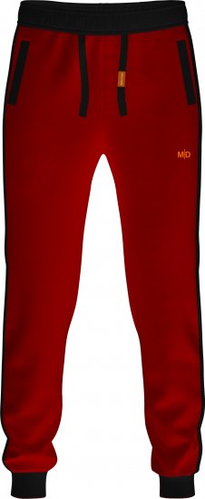 Motley Denim Bremen Sweatpants Red/Black - Αθλητικές φόρμες/σορτσάκια - Αθλητικές Φόρμες ανδρικεσ μεγάλα μεγέθη