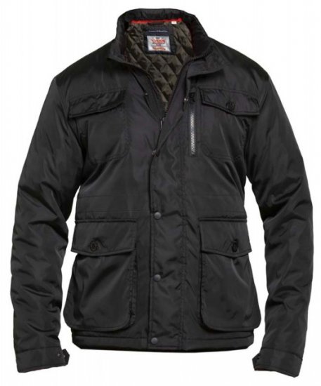D555 Brentford Jacket Black - Μπουφάν - Aνδρικά μπουφαν μεγάλα μεγέθη