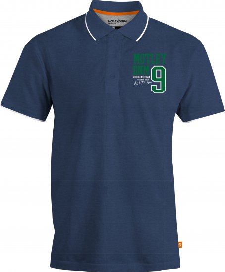 Motley Denim Brighton Polo Dark Indigo - Πόλο μπλουζάκια - Aνδρικά μπλουζακια πολο μεγάλα μεγέθη