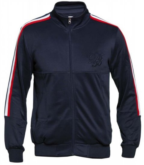 D555 Brookes Couture Zip Up Navy - φούτερ/Φούτερ με κουκούλα - φούτερ/Φούτερ με κουκούλα ανδρικά μεγάλα μεγέθη