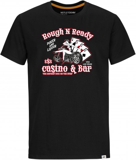 Motley Denim BROOKVILLE T-shirt Black - Μακό μπλουζάκια - Aνδρικά μπλουζεσ μεγάλα μεγέθη