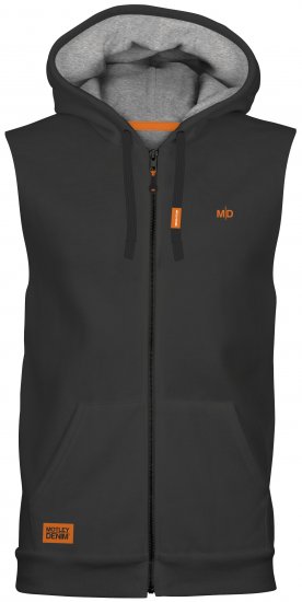 Motley Denim Brussels Sleeveless Hoodie Charcoal - φούτερ/Φούτερ με κουκούλα - φούτερ/Φούτερ με κουκούλα ανδρικά μεγάλα μεγέθη 