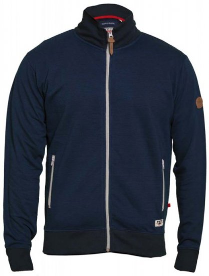 D555 Buxton Full Zip Sweatshirt Navy - φούτερ/Φούτερ με κουκούλα - φούτερ/Φούτερ με κουκούλα ανδρικά μεγάλα μεγέθη 