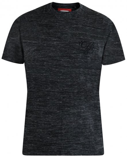D555 Chalmer Couture Space Dye T-shirt Black - Μακό μπλουζάκια - Aνδρικά μπλουζεσ μεγάλα μεγέθη