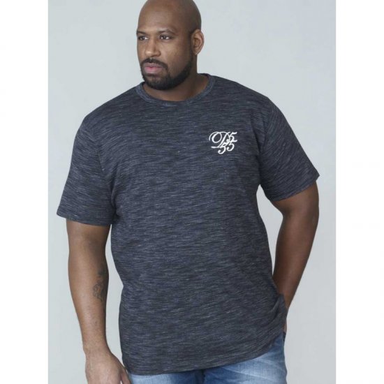D555 Chalmer Couture Space Dye T-shirt Black - Μακό μπλουζάκια - Aνδρικά μπλουζεσ μεγάλα μεγέθη