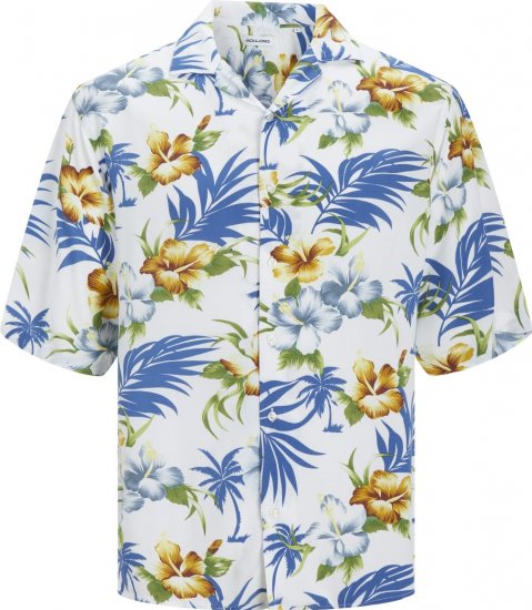 Jack & Jones JJEJEFF RESORT SHIRT Cloud Dancer - Πουκάμισα - Aνδρικά πουκαμισα μεγαλα μεγάλα μεγέθη