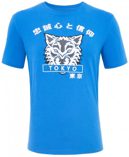 Loyalty & Faith Cracker T-shirt Blue - Μακό μπλουζάκια - Aνδρικά μπλουζεσ μεγάλα μεγέθη