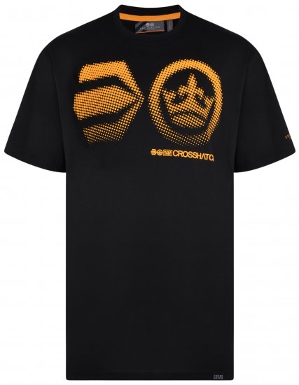 Crosshatch Kravtar T-shirt Black - Μακό μπλουζάκια - Aνδρικά μπλουζεσ μεγάλα μεγέθη