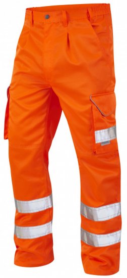 Leo Bideford Cargo Pants Hi-Vis Orange - Ρούχα εργασίας - Aνδρικά ρούχα εργασίας μεγάλα μεγέθη