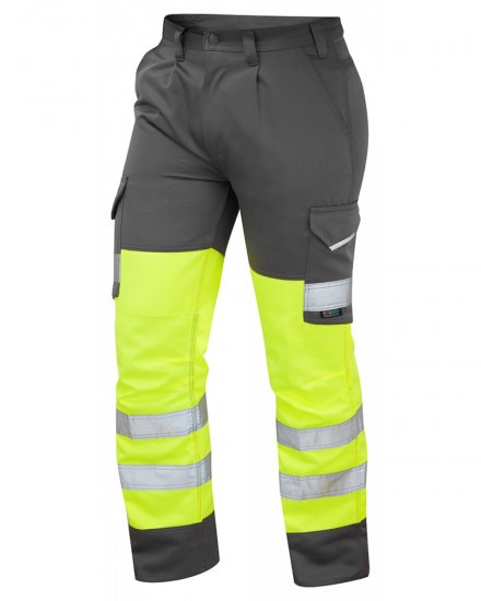 Leo Bideford Cargo Pants Hi-Vis Yellow/Grey - Ρούχα εργασίας - Aνδρικά ρούχα εργασίας μεγάλα μεγέθη