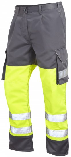 Leo Bideford Cargo Pants Hi-Vis Yellow/Grey - Ρούχα εργασίας - Aνδρικά ρούχα εργασίας μεγάλα μεγέθη