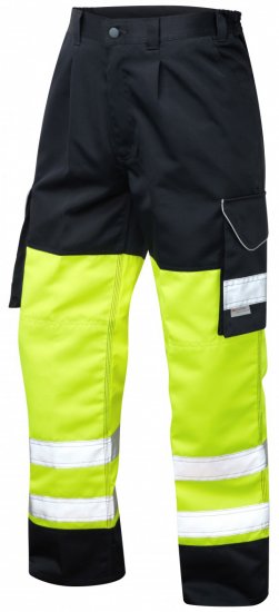 Leo Bideford Cargo Pants Hi-Vis Yellow/Navy - Ρούχα εργασίας - Aνδρικά ρούχα εργασίας μεγάλα μεγέθη