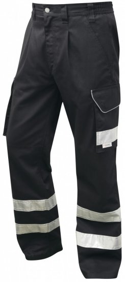 Leo Ilfracombe Cargo Pants Black - Ρούχα εργασίας - Aνδρικά ρούχα εργασίας μεγάλα μεγέθη