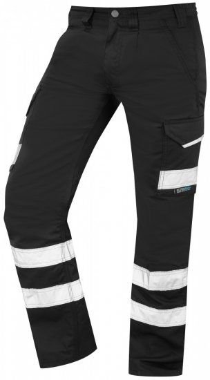 Leo Ilfracombe Cargo Pants Black - Ρούχα εργασίας - Aνδρικά ρούχα εργασίας μεγάλα μεγέθη