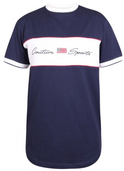 D555 Cullen T-shirt Navy - Μακό μπλουζάκια - Aνδρικά μπλουζεσ μεγάλα μεγέθη
