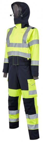 Leo Honeychurch EcoViz 10KX Performance+ Women's Breathable 2-Part Coverall Hi-Vis Yellow/Navy - Ρούχα εργασίας - 