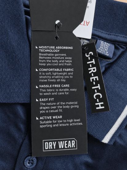 D555 Hinckley Stretch Polo With Contrast Tipping Collar Navy - Πόλο μπλουζάκια - Aνδρικά μπλουζακια πολο μεγάλα μεγέθη