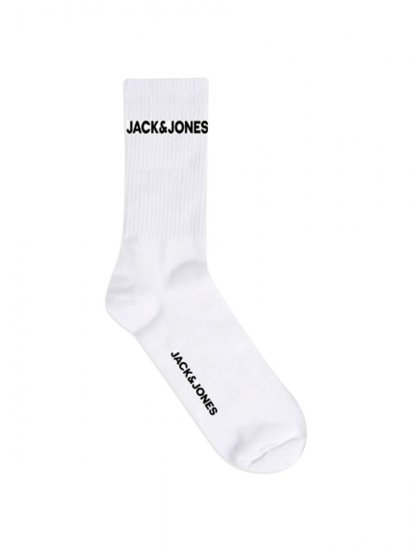 Jack & Jones Basic Logo Κάλτσες τένις Λευκό 5-pack - Εσώρουχα/Μαγιό - Aνδρικά Εσώρουχα μεγάλα μεγέθη