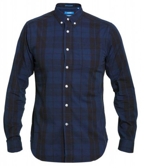 D555 Davenport Long Sleeve Shirt Navy - Πουκάμισα - Aνδρικά πουκαμισα μεγαλα μεγάλα μεγέθη