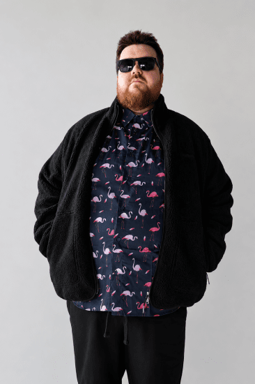 Jack & Jones Norrebro Teddy Jacket Black - Μπουφάν - Aνδρικά μπουφαν μεγάλα μεγέθη