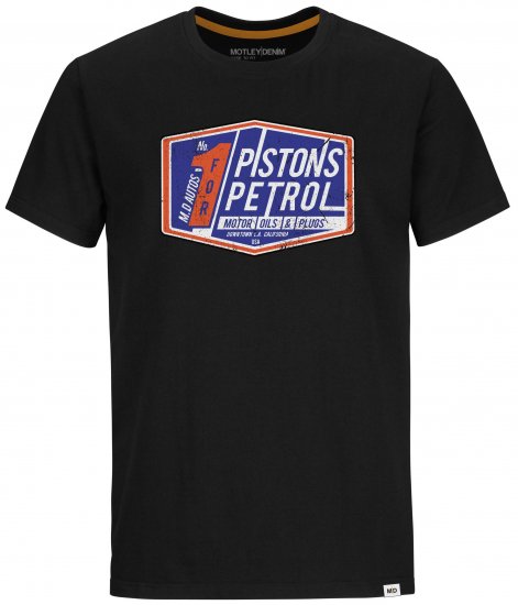 Motley Denim Devon T-shirt Black - Μακό μπλουζάκια - Aνδρικά μπλουζεσ μεγάλα μεγέθη
