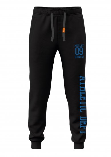 Motley Denim Dublin Sweatpants Black - Αθλητικές φόρμες/σορτσάκια - Αθλητικές Φόρμες ανδρικεσ μεγάλα μεγέθη
